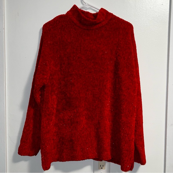 American Weekend red turtleneck sweater - Picture 3 of 11
